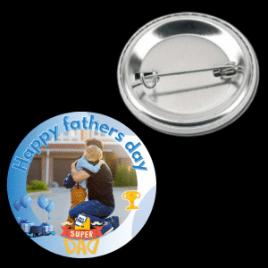 Insignă metalică personalizată cu poză - Happy Father's Day