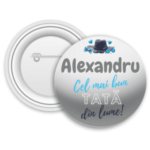 Insignă metalică personalizată cu nume - Cel mai bun tată