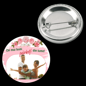Insignă metalică personalizată cu poză - Cei mai buni părinți