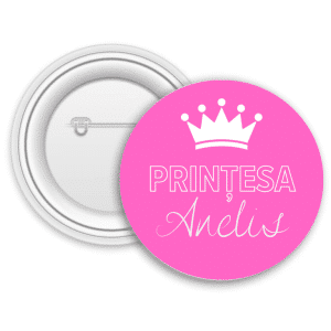 Insignă metalică personalizată cu nume - Prințesa