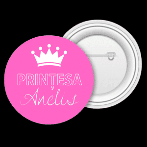 Insignă metalică personalizată cu nume - Prințesa