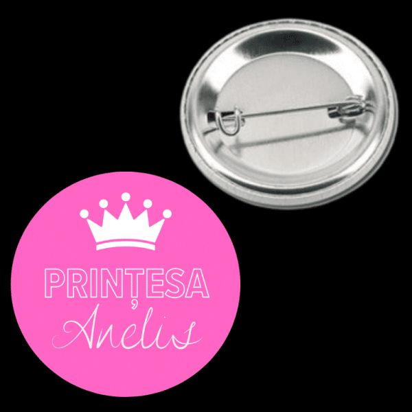Insignă metalică personalizată cu nume - Prințesa - imagine 3
