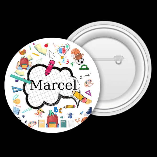 Insignă metalică personalizată cu nume - Elev - imagine 3