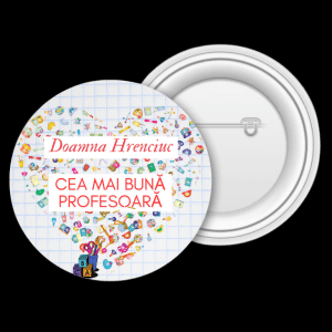 Insignă metalică personalizată cu nume - Profesori