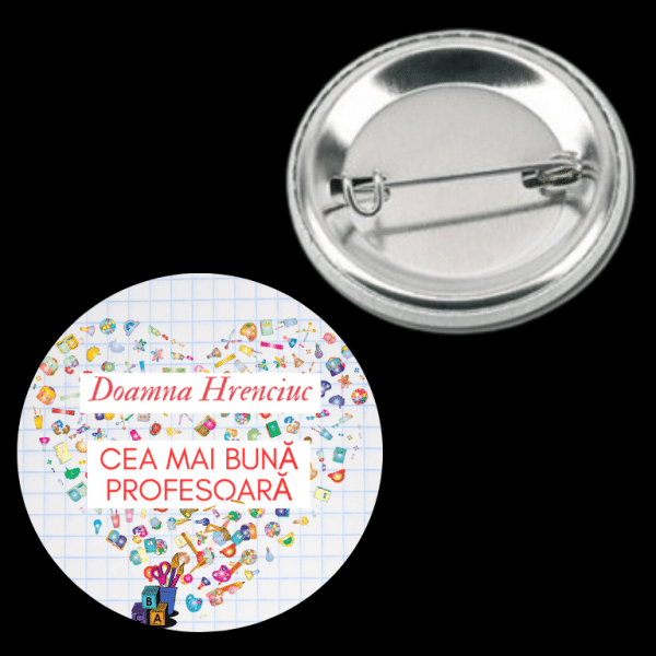 Insignă metalică personalizată cu nume - Profesori - imagine 3