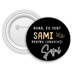 Insignă metalică personalizată cu nume - Șeful