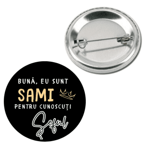 Insignă metalică personalizată cu nume - Șeful