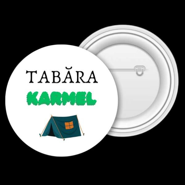 Insignă metalică personalizată cu numele taberei - imagine 2