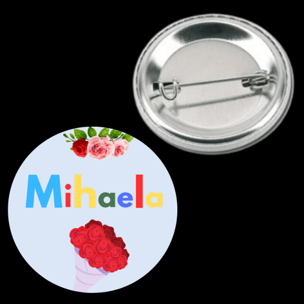 Insignă metalică personalizată cu nume - Mihai/Gavril - imagine 3