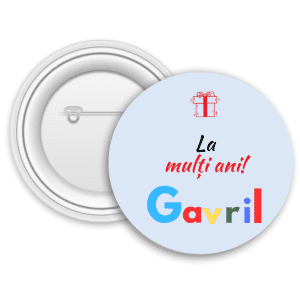 Insignă metalică personalizată cu nume - Mihai/Gavril
