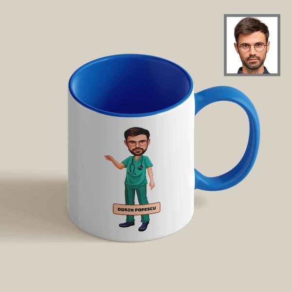 Cană personalizată cu toartă și interior color poză și nume - Meserii - imagine 12