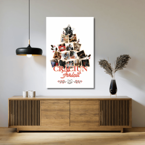 Tablou canvas personalizat cu 15 poze - Crăciun Fericit