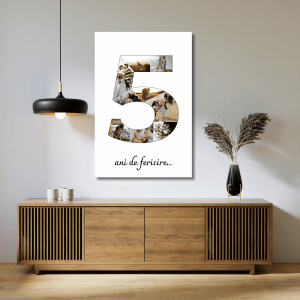 Tablou canvas personalizat cu 10 poze - Aniversare relație