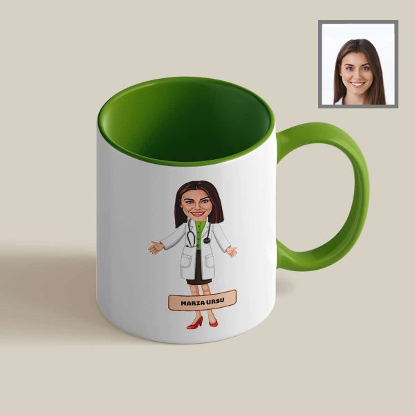 Cană personalizată cu toartă și interior color poză și nume - Meserii - imagine 11