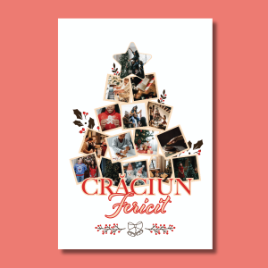 Tablou canvas personalizat cu 15 poze - Crăciun Fericit