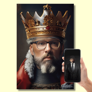 Tablou canvas personalizat cu poză - Portret Rege 2