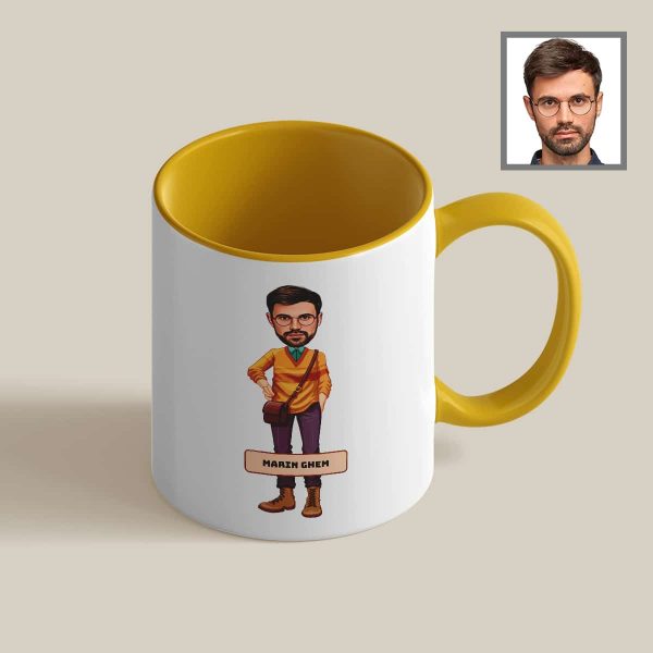 Cană personalizată cu toartă și interior color poză și nume - Meserii - imagine 10