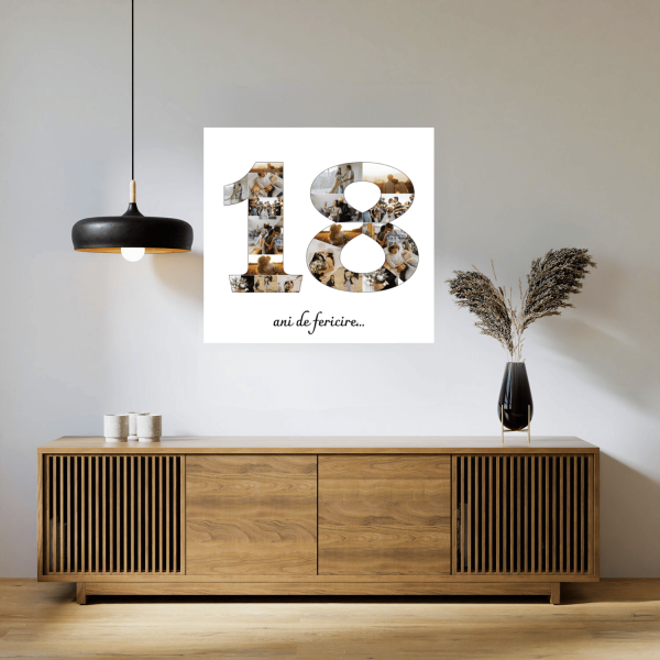 Tablou canvas personalizat cu 10 poze - Aniversare relație - imagine 4