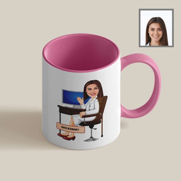 Cană personalizată cu toartă și interior color poză și nume - Meserii - imagine 8