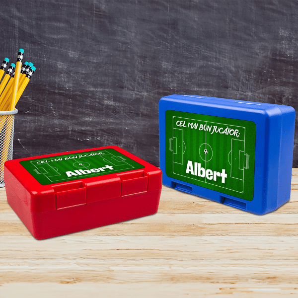 Caserolă personalizată cu nume (Fotbal) – Lunchbox copii - imagine 3