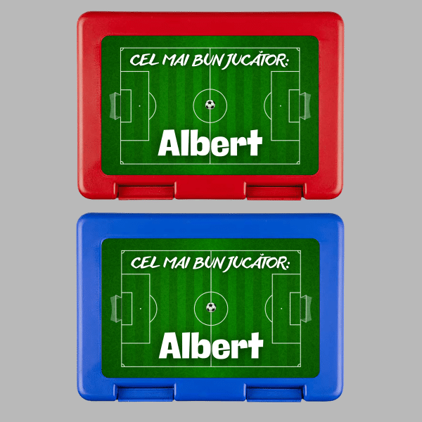 Caserolă personalizată cu nume (Fotbal) – Lunchbox copii - imagine 2