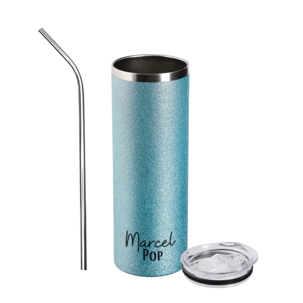 Sticlă personalizata cu pai, 600 ml - Nume - imagine 2