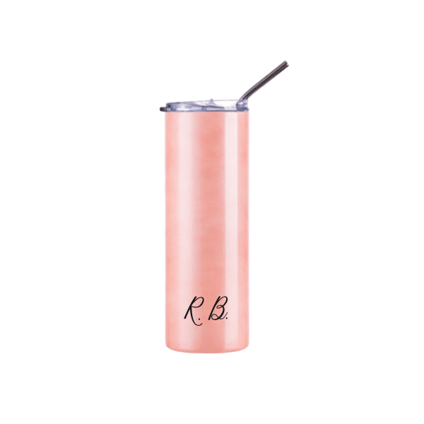 Pahar personalizat cu inițiala numelui, din oțel inoxidabil, sensibil la căldură, cu schimbare de culoare, 600 ml - imagine 4