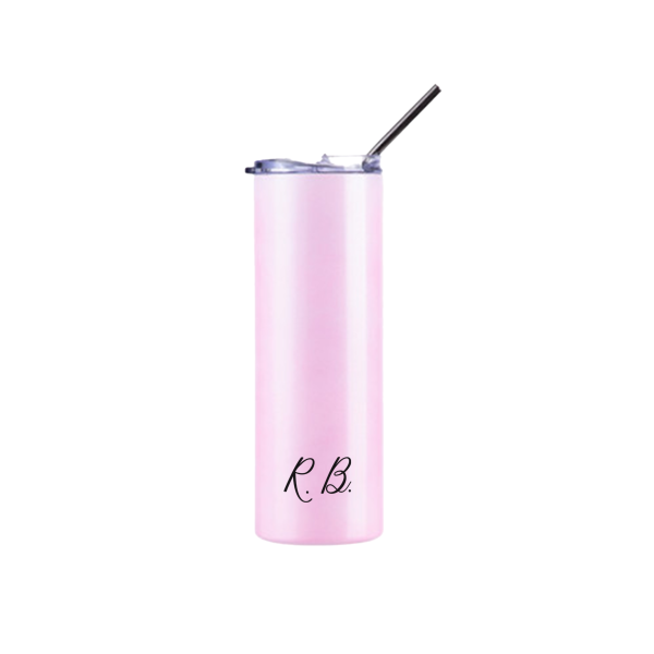 Pahar personalizat cu inițiala numelui, din oțel inoxidabil, sensibil la căldură, cu schimbare de culoare, 600 ml - imagine 5