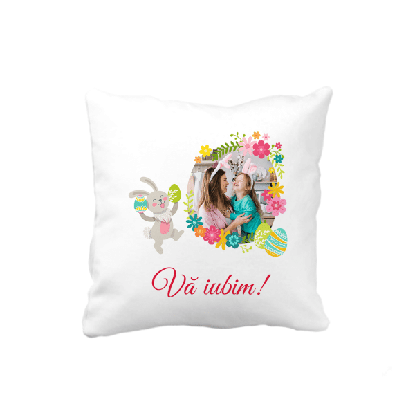 Pernă personalizată cu poză - Iepuraș