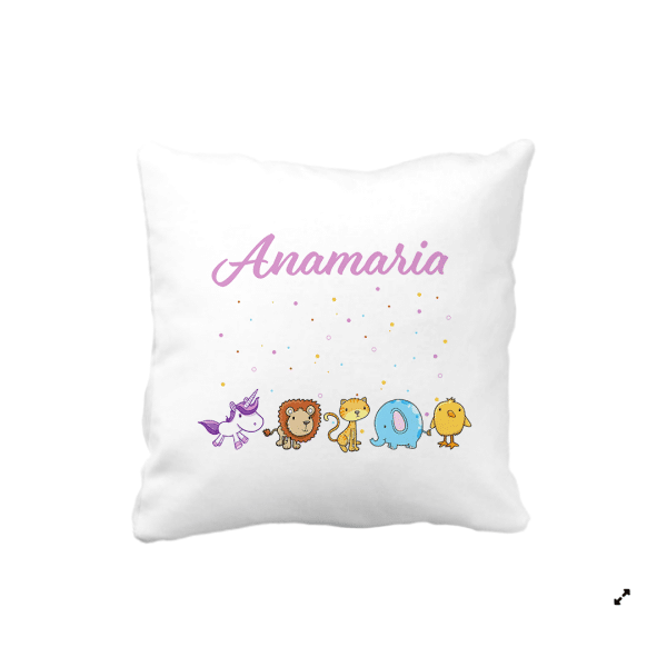 Pernă personalizată cu nume pentru copii