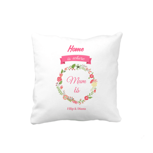 Pernă personalizată cu două nume - Mum