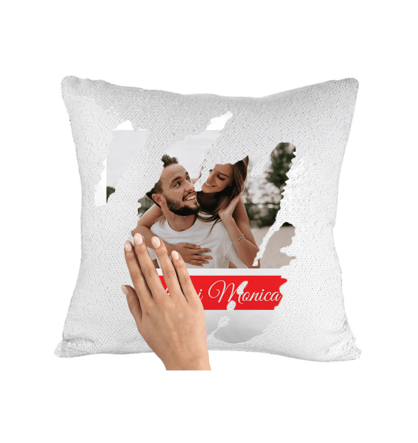Pernă personalizată cu două nume și poză - Iubit/ă - imagine 2