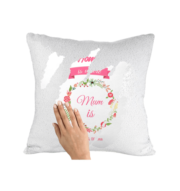 Pernă personalizată cu două nume - Mum - imagine 2