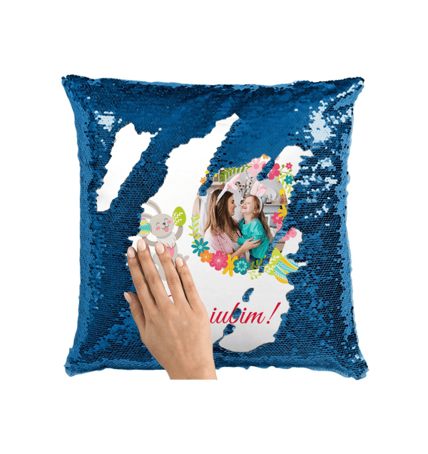Pernă personalizată cu poză - Iepuraș - imagine 3
