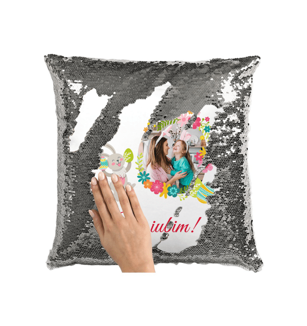 Pernă personalizată cu poză - Iepuraș - imagine 4