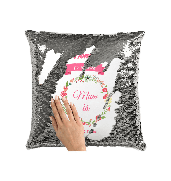 Pernă personalizată cu două nume - Mum - imagine 4
