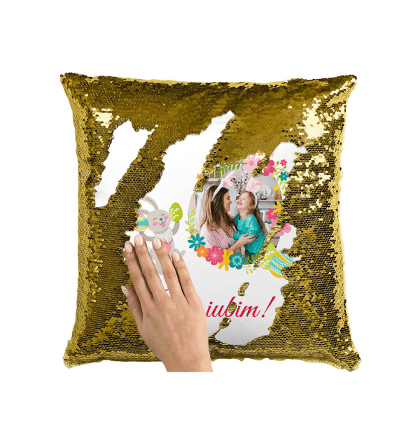 Pernă personalizată cu poză - Iepuraș - imagine 5