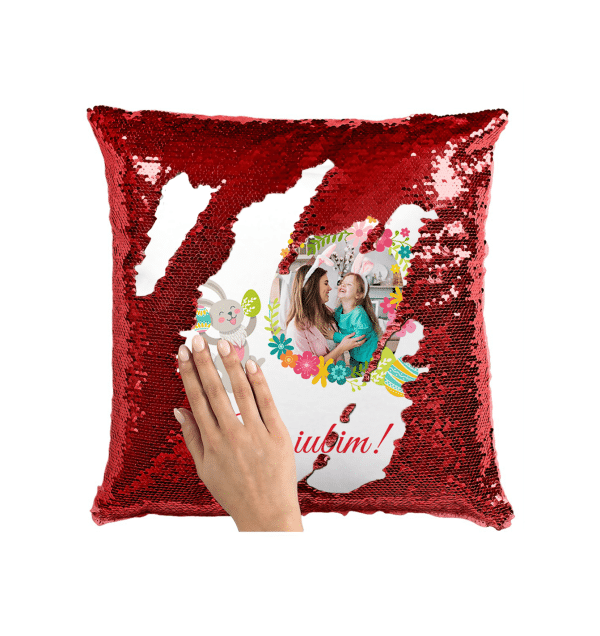 Pernă personalizată cu poză - Iepuraș - imagine 6