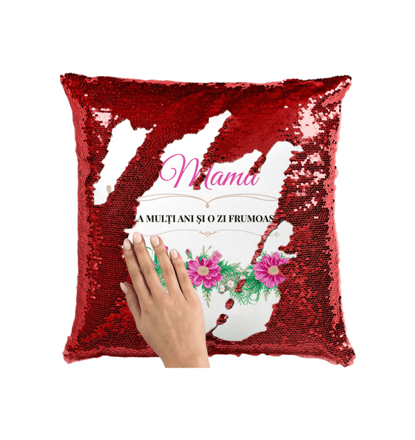 Pernă personalizată cu mesaj - Mama - imagine 8