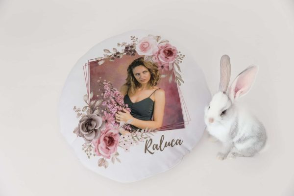 Pernă personalizată cu 2 nume și poză - imagine 3