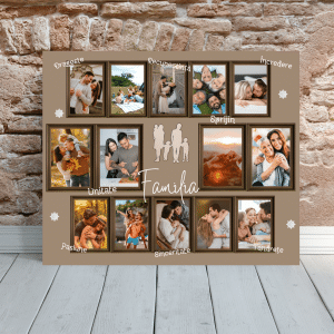 Tablou canvas personalizat cu 14 poze - Familia