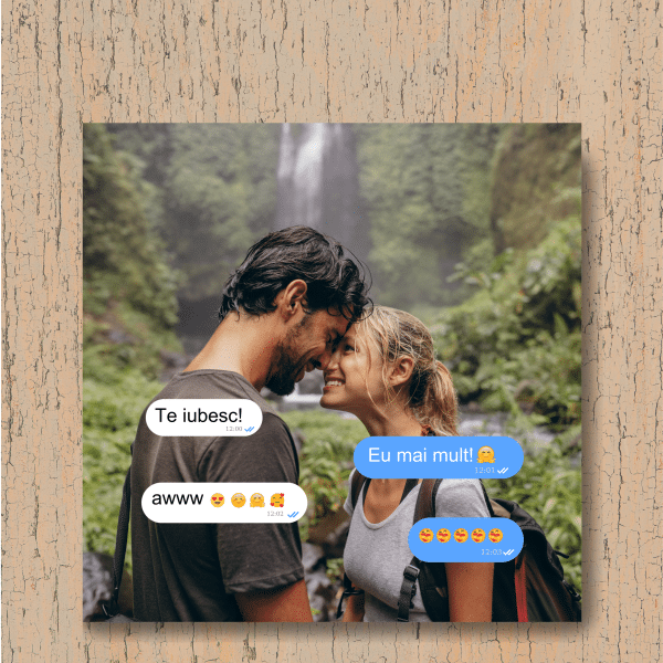 Tablou canvas personalizat cu poză - Discuție chat