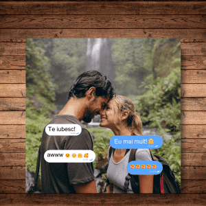 Tablou canvas personalizat cu poză - Discuție chat