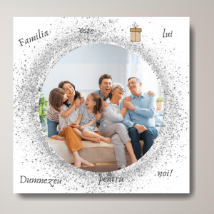 Tablou canvas personalizat cu poză - Familia este 🎁 lui Dumnezeu pentru noi!