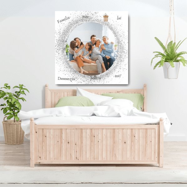 Tablou canvas personalizat cu poză - Familia este 🎁 lui Dumnezeu pentru noi! - imagine 3
