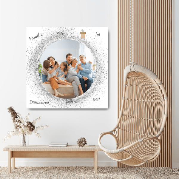 Tablou canvas personalizat cu poză - Familia este 🎁 lui Dumnezeu pentru noi! - imagine 4