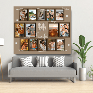 Tablou canvas personalizat cu 14 poze - Familia