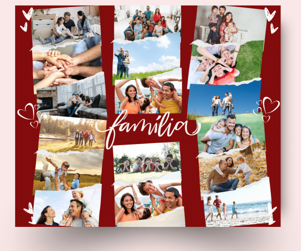 Tablou canvas personalizat cu 17 poze - Familia - imagine 3