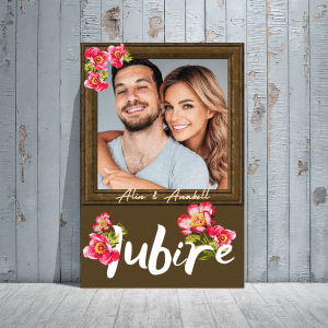 Tablou pentru cuplu / iubiti, personalizat cu două nume și poză - Iubire