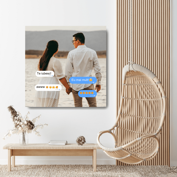 Tablou canvas personalizat cu poză - Discuție chat - imagine 5